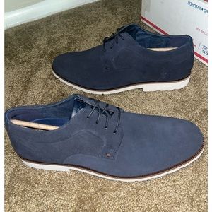 Rockport SR2 Plain Toe Oxford Shoe Suede Navy Blue size 14